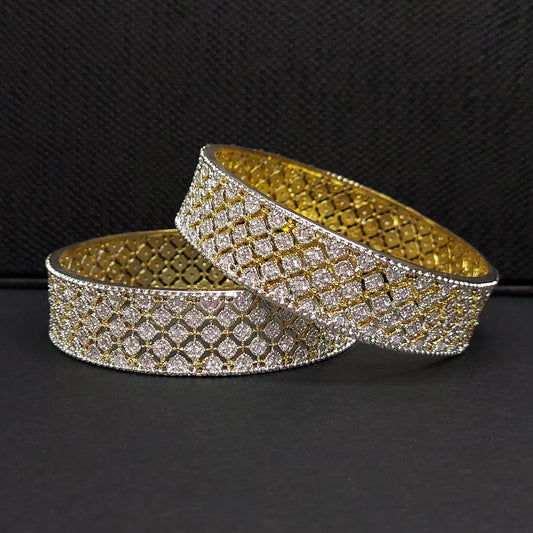 American Diamond Gold Plated Bangles for Women