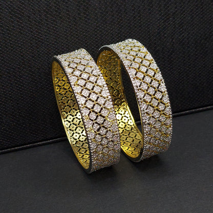 American Diamond Gold Plated Bangles for Women