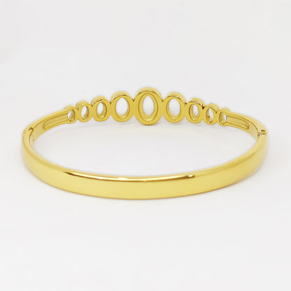 Gold Plated Dazzling American Diamond Anti Tarnish Bracelet