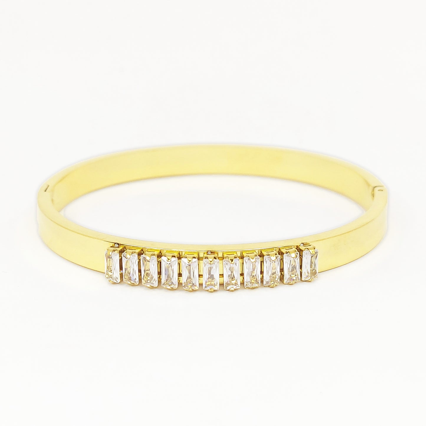 Gold Plated Gorgeous CZ American Diamond Anti Tarnish Bracelet