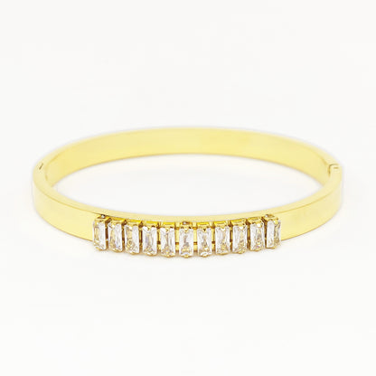 Gold Plated Gorgeous CZ American Diamond Anti Tarnish Bracelet