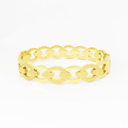 Gold Plated Dazzling Chain Design Anti Tarnish Bracelet