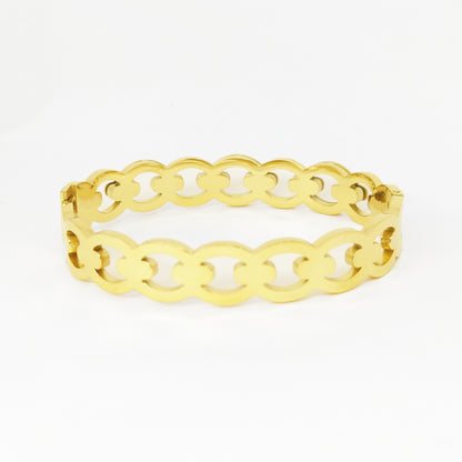 Gold Plated Dazzling Chain Design Anti Tarnish Bracelet