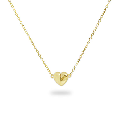 Gold Plated Anti Tarnish Elegant Heart Shaped Magnetic Pendant