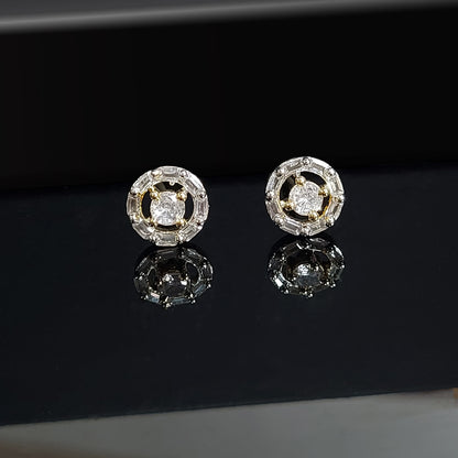 Gold Plated Elegant American Diamond Studded Pendant Set